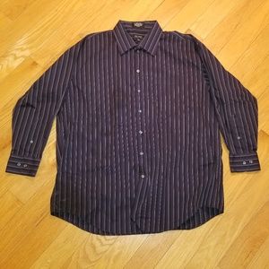 Axcess Men's Striped Dress Shirt 17 1/2 32-33"